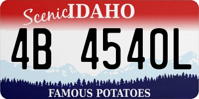 ID license plate 4B4540L