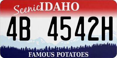 ID license plate 4B4542H