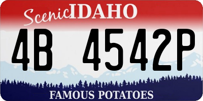 ID license plate 4B4542P