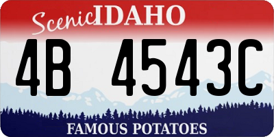 ID license plate 4B4543C
