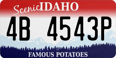 ID license plate 4B4543P