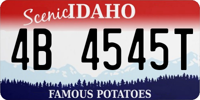 ID license plate 4B4545T
