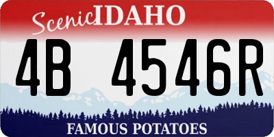 ID license plate 4B4546R