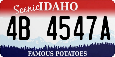 ID license plate 4B4547A