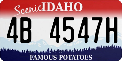 ID license plate 4B4547H