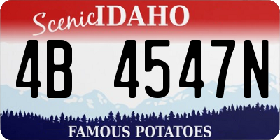 ID license plate 4B4547N