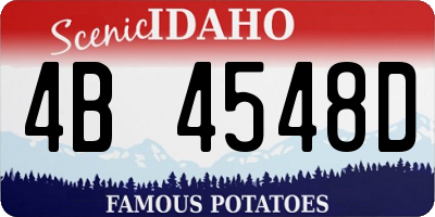 ID license plate 4B4548D
