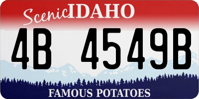 ID license plate 4B4549B