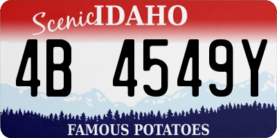 ID license plate 4B4549Y