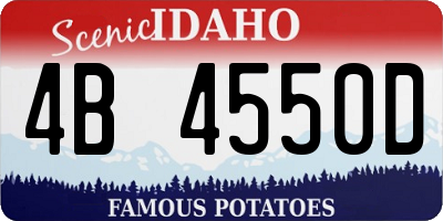 ID license plate 4B4550D