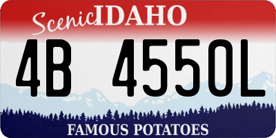 ID license plate 4B4550L