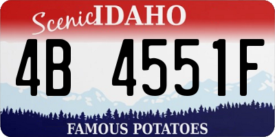 ID license plate 4B4551F
