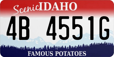 ID license plate 4B4551G