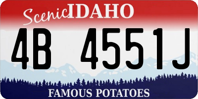 ID license plate 4B4551J