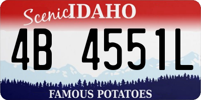 ID license plate 4B4551L