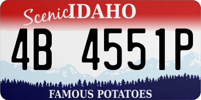 ID license plate 4B4551P