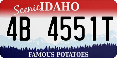 ID license plate 4B4551T