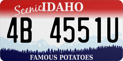 ID license plate 4B4551U