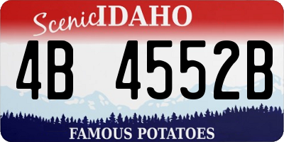 ID license plate 4B4552B