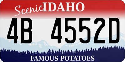 ID license plate 4B4552D