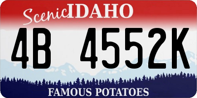 ID license plate 4B4552K