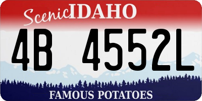 ID license plate 4B4552L