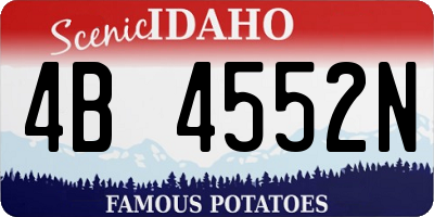 ID license plate 4B4552N