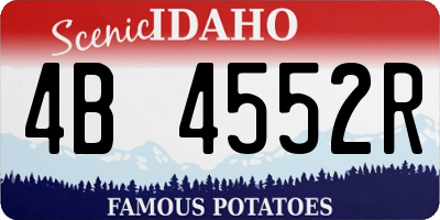ID license plate 4B4552R