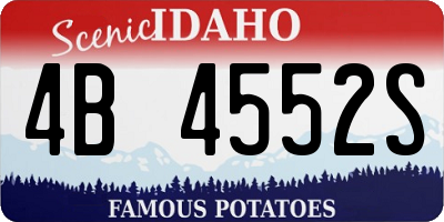 ID license plate 4B4552S