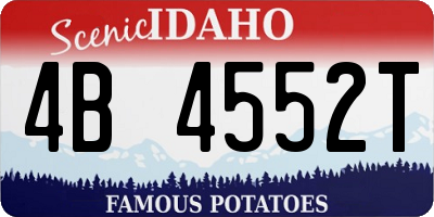 ID license plate 4B4552T
