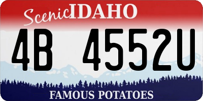 ID license plate 4B4552U