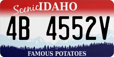 ID license plate 4B4552V