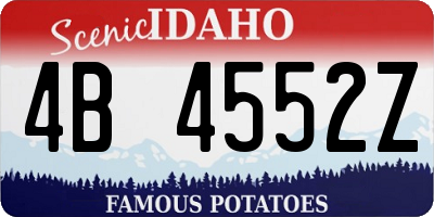 ID license plate 4B4552Z