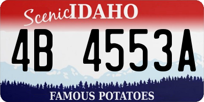 ID license plate 4B4553A