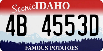 ID license plate 4B4553D