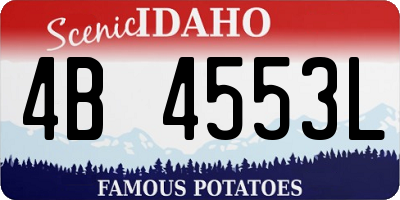 ID license plate 4B4553L