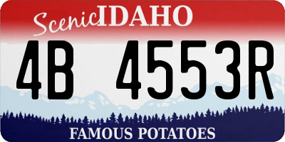 ID license plate 4B4553R