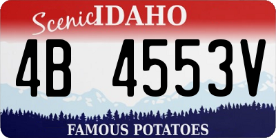 ID license plate 4B4553V