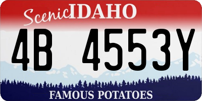 ID license plate 4B4553Y