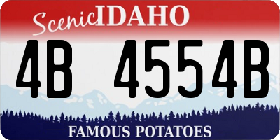 ID license plate 4B4554B