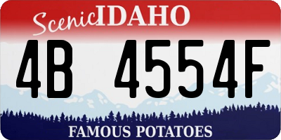 ID license plate 4B4554F