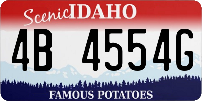 ID license plate 4B4554G