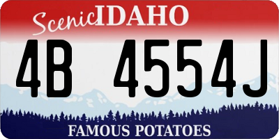 ID license plate 4B4554J