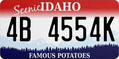 ID license plate 4B4554K