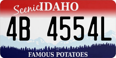 ID license plate 4B4554L