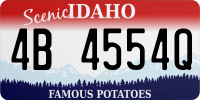 ID license plate 4B4554Q