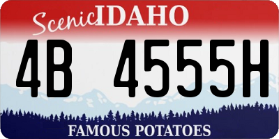 ID license plate 4B4555H