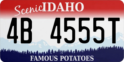 ID license plate 4B4555T