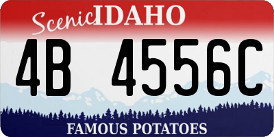 ID license plate 4B4556C