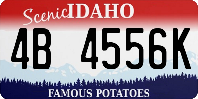 ID license plate 4B4556K